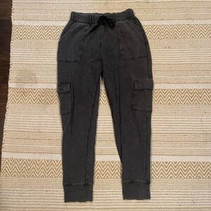 PINK Sweatpants Womens Dark Grey Cargo Joggers